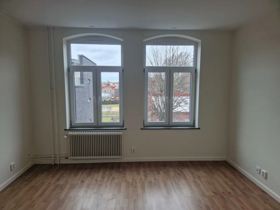 Sovrum i modern tvåa på Vattugatan 4 i Halmstad