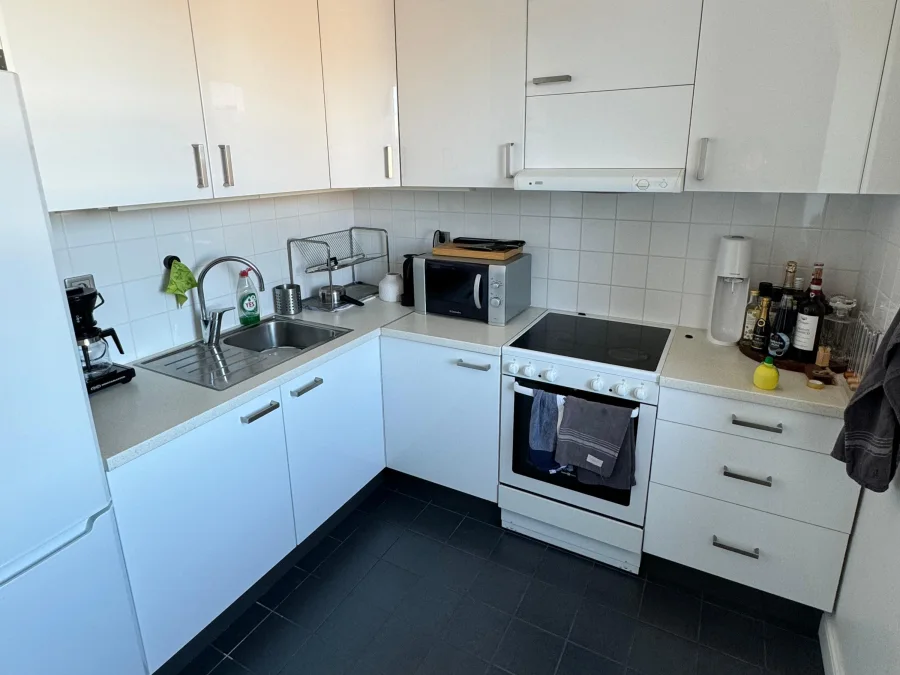 Kök i modern etta på Vattugatan 4 i Halmstad