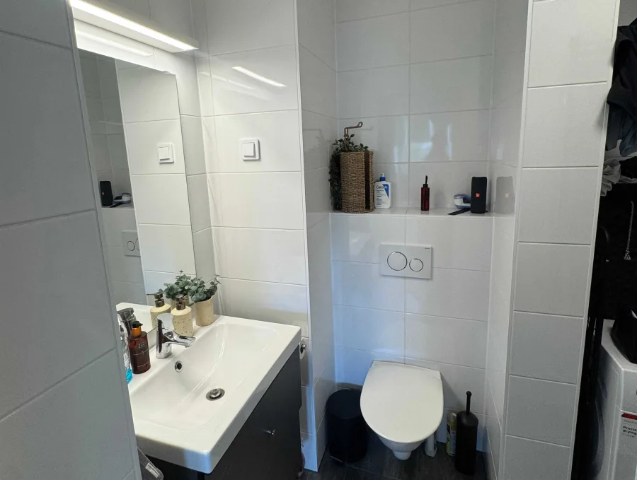 Badrum modern tvåa på Vattugatan 4 i Halmstad