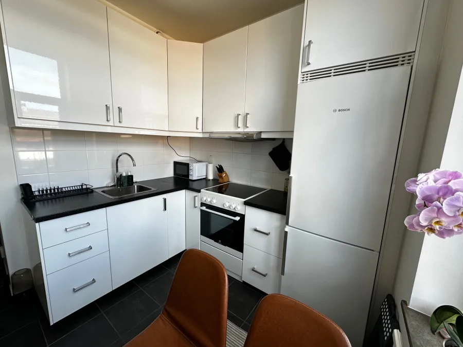 Kök i modern etta på vattugatan 4 i Halmstad